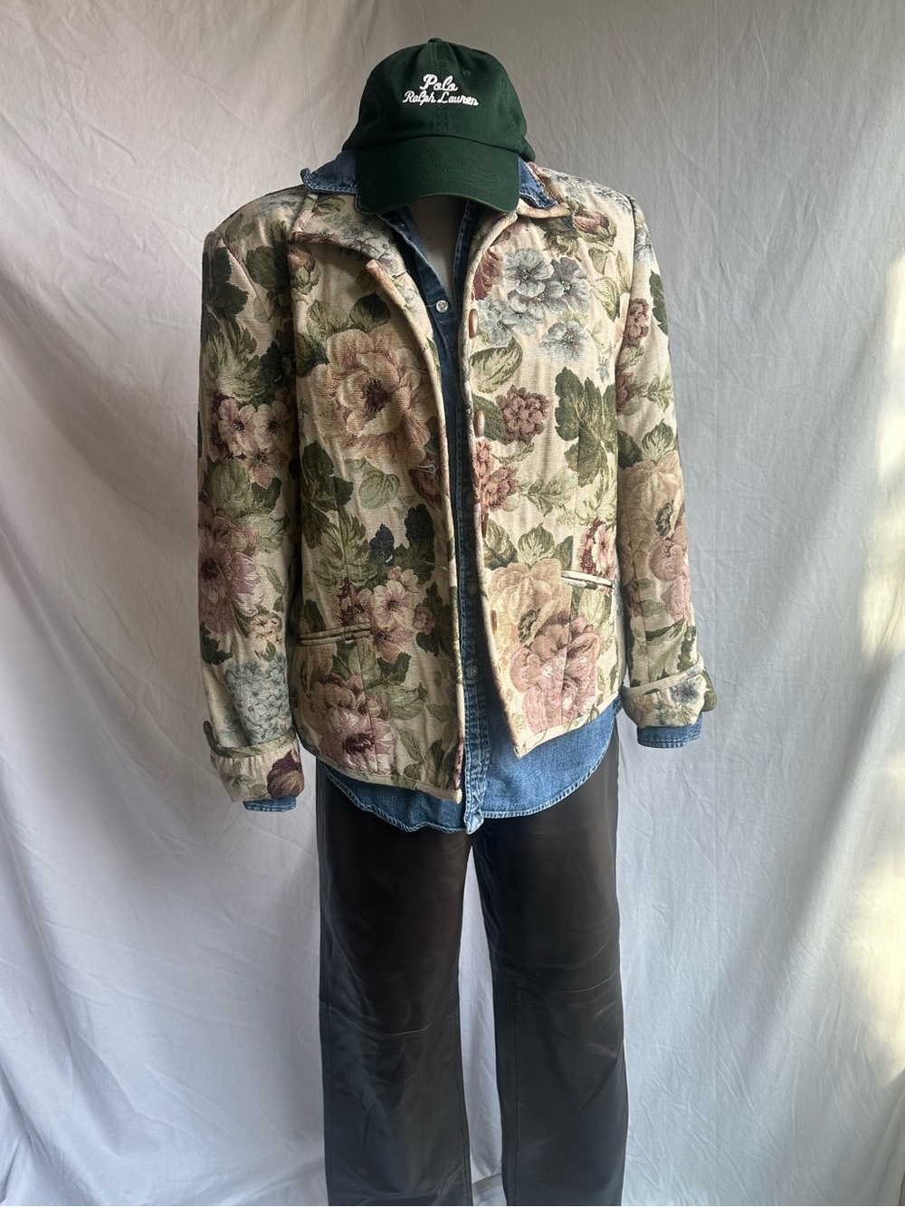 Vintage Napa Valley Tapestry Floral Barn Coat Petite L - Picture 4 of 15